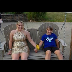 Gold Sequin Homecoming Dress - Size L